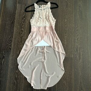 Bebe Embroidered Hi Low Top